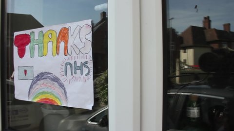 Thanks NHS Poster in support of all the NHS workers in the UK. 
A Poster created by Logan Dulson who is 9 years old and lives in Stoke-on-Trent, England, UK. Filmed April 2020.