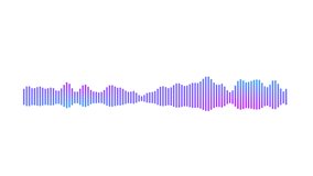 The movement of the audio graph or audio clip from the phone in.