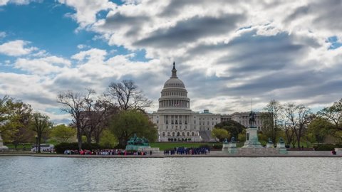 Hyperlapse of US Capitol building from National Mall.