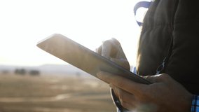 tourist man with digital tablet a navigating looking search path on map. business lifestyle concept freedom travel tourism adventure. Hipster tourist with backpack - Powered by Shutterstock - Get 15% off with code: PIKWIZARD15
