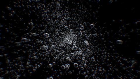 Huge Underwater Explosion of Bubbles on Black and White Backgrounds. 2 Versions Normal and Fast. Beautiful 3d Animation of Air Bubbles Cloud Blast in the Water. 4k Ultra HD 3840x2160.