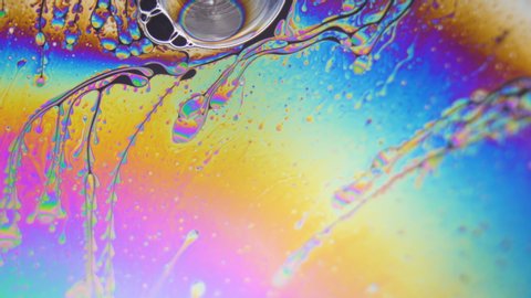 Abstract Liquid Background with colorful moving bubbles