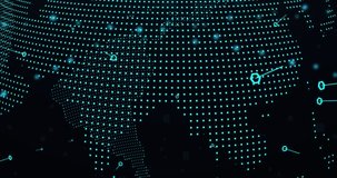 3D Animation Rendering of Globe Earth spinning with Data. Earth Hologram Spinning Seamless with Years Numbers Flying Around, Abstract Looped Animation of Cyberspace Planet. Future, Technology. - Powered by Shutterstock - Get 15% off with code: PIKWIZARD15