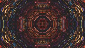A digital mandala artwork which is animated to flow