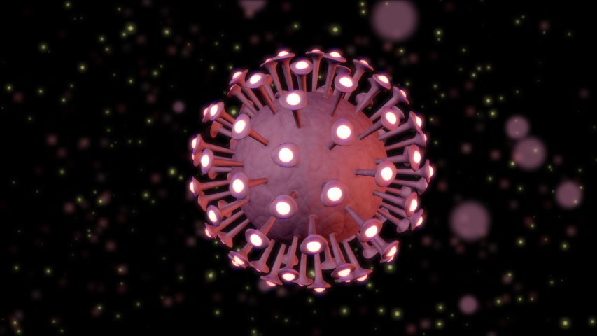 Moving background with a virus cell, coronavirus, COVID-19, 2019-nCoV ...