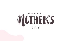 Happy Mother’s Day calligraphy design of animation.