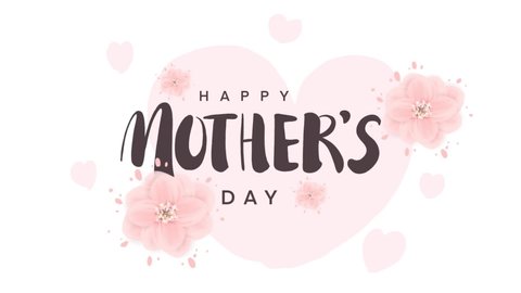 Happy Mother’s Day calligraphy design of animation.