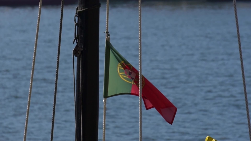 Portugese Flag Video Taken October Porto Stock Footage Video 100 