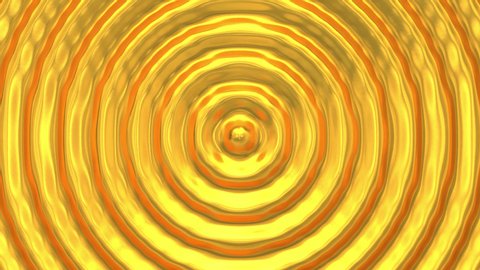 Abstract looped gold ripple. Golden 3d wave animation. Seamless loop.