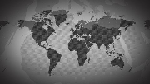 Grey world map animate corporate business background, World map for business presentation, Information technology industrial concept.