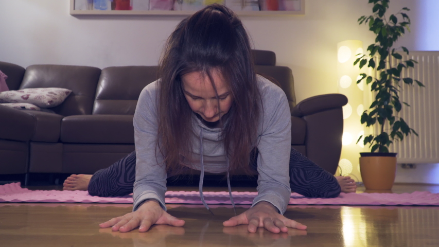 woman-on-a-pink-mat-doing-yoga-image-free-stock-photo-public-domain