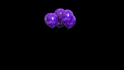 Balloon with alpha channel included. 3d animation Looped