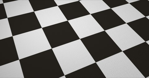 Full frame 3d animation of a Checkered flag waving