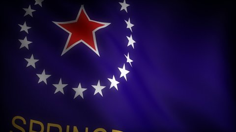 Flag of Illinois Springfield (seamless) 3D rendering