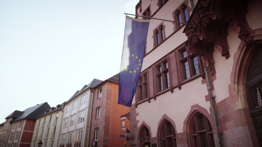 Frankfurt City: EU Flag on Town Hall CC