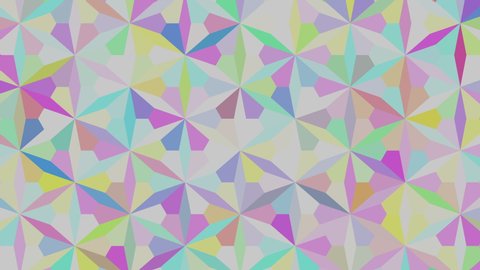 Abstract, dynamically changing, looped geometric background, 3d render