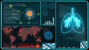 Covid virus spread all world analysis and digital graph bar keyboard blue monitor map change to red - Powered by Shutterstock - Get 15% off with code: PIKWIZARD15