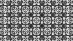 Black and white graphic pattern composed of rhombuses and circles with a stroboscopic and hypnotic effect, which rotates clockwise and increases in size.