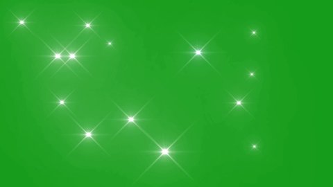 Shining stars motion graphics with green screen background