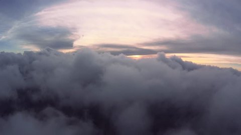 Cloud sunset slow speed. Cloud Sunset, 4k natural flight. 