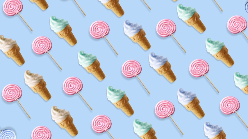 Lollipop, Background, Frame, Cold, Ice Stock Footage Video (100%