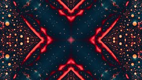 Red kaleidoscope sequence patterns. Abstract background, multi-colored motion graphics. Or for yoga, clubs, shows, mandalas, fractal animations. Beautiful bright ornament.