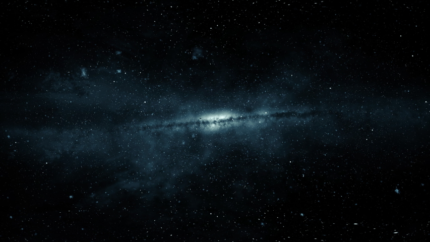 A cosmic dust storm as viewed in outer space.