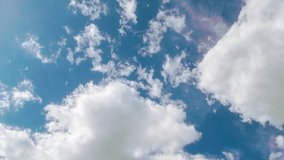 clouds on a blue sky timelapse, 4k video,