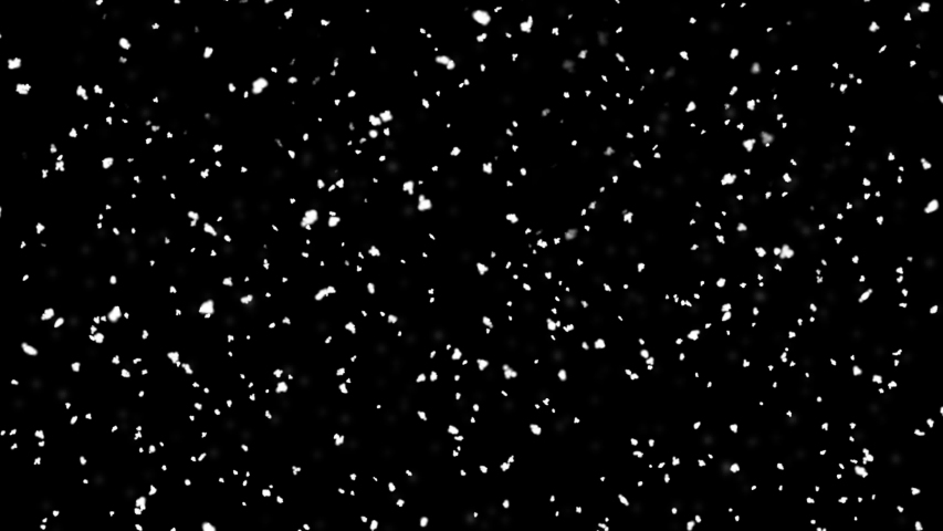 animated falling snow flakes on transparent Stock Footage Video (100