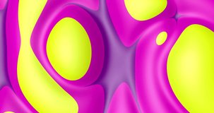 3D liquid colorful animation.  Soft rounded shapes. 