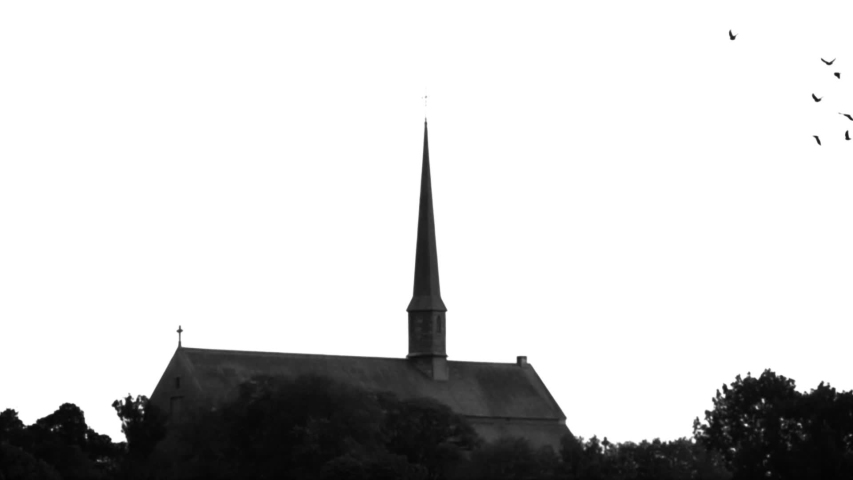 Vadstena abbey, historical landmark by the lake Vattern in Ostergotland, Sweden. Old stone church. Brigittine order.
