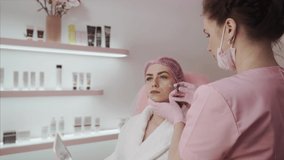 Beauty woman botox injections. Treatment with botox hyaluronic collagen HA injection. Cosmetology and beauty. Woman in beauty salon. plastic surgery clinic. - Powered by Shutterstock - Get 15% off with code: PIKWIZARD15