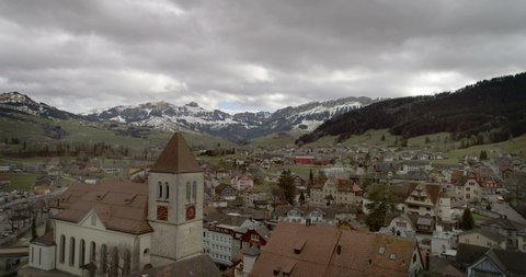 Appenzell long back travelling - Aerial 4K