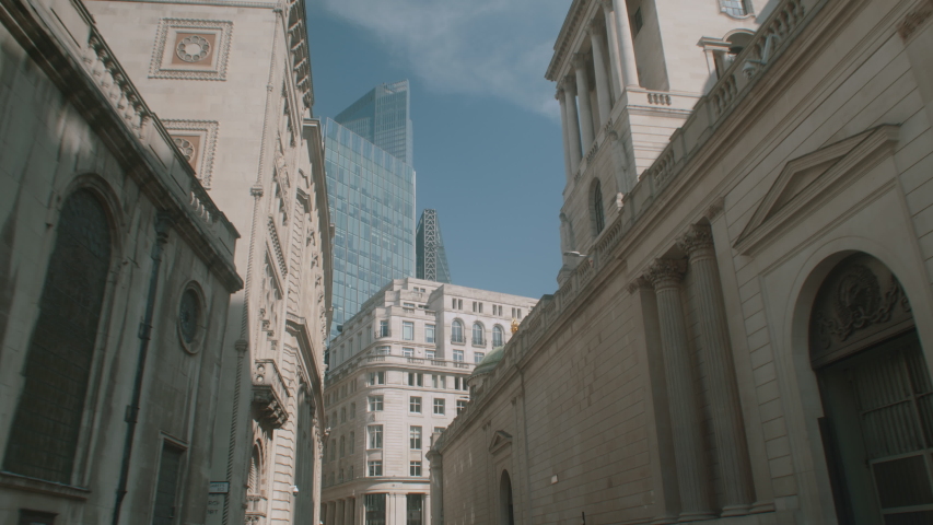 Empty London Streets and Architecture During Coronavirus Pandemic Royalty-Free Stock Footage #1051143727