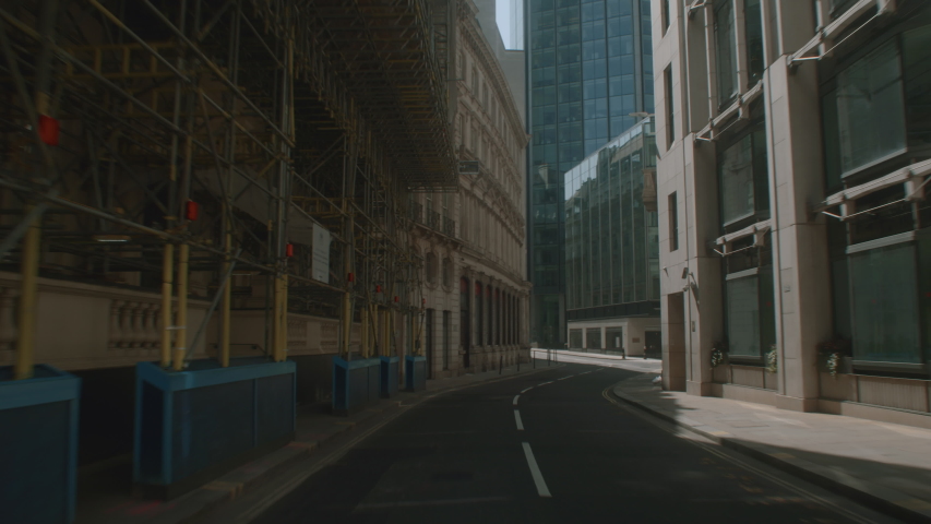 Empty London Streets and Architecture During Coronavirus Pandemic Royalty-Free Stock Footage #1051143742