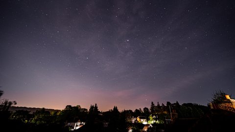 Startrail Timelapse over Surrey UK during the Lyrid meteor shower - April 2020