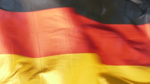 Germany flag waving in the wind, Germany, Europe