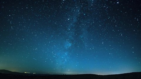 Night sky milky way galaxy. tropical starry sky, blue night sky with infinity stars, starry sky vertical. The universe from earth.