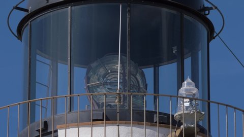 Close View Lighthouse Rotating Fresnel Lens Stock Footage Video (100% ...
