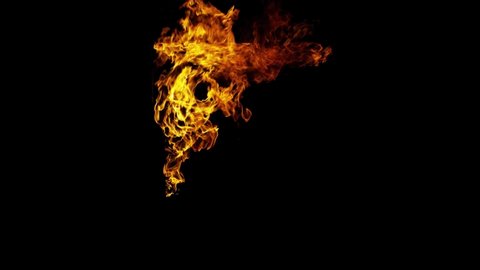 Burning fire. Fire corner. Closeup of flames burning on black background.