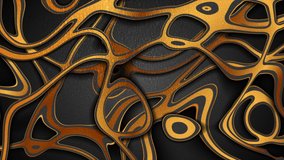 Black and bronze luxury abstract grid grunge motion design. Corporate liquid waves background. Seamless looping. Video animation Ultra HD 4K 3840x2160