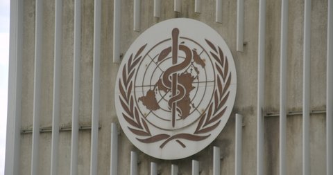 GENEVA, 24 APRIL 2020, COVID-19 : World Health Organization headquarters in Geneva, Switzerland