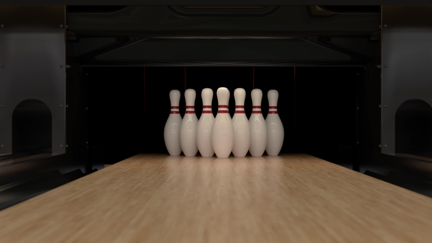 Bowling Strike in slow motion