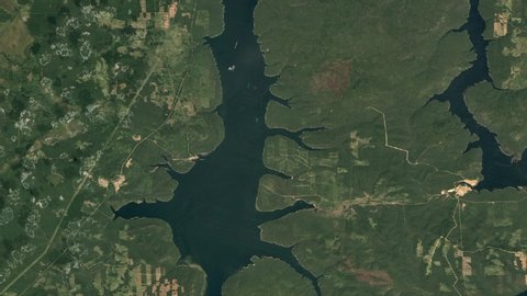 Time lapse deforestation from satellite between 1984 and 2016. Russia, Kedrovy, Ust-Ilimsky District, Irkutsk Oblast
 