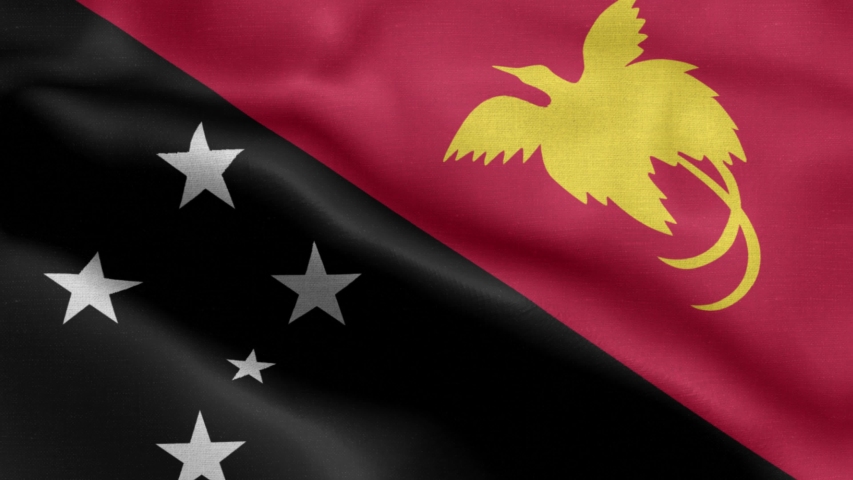Как выглядит флаг папуа National Flag of Papua New Guinea waving flag. Flag Closeup 1080p Full HD 1920X1