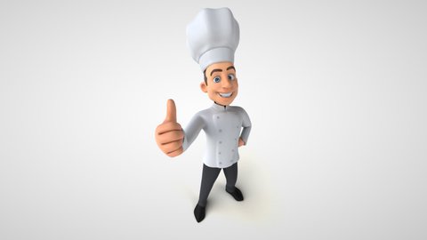 Cartoon chef character with thumbs up