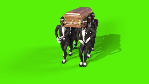 Coffin Dance Green Screen Meme Top 3D Rendering Animation 4K