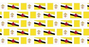 Brunei Vatican City Holy See Flags Background Video Wall