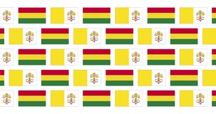 Bolivia Vatican City Holy See Flags Background Video Wall