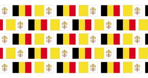 Belgium Vatican City Holy See Flags Background Video Wall